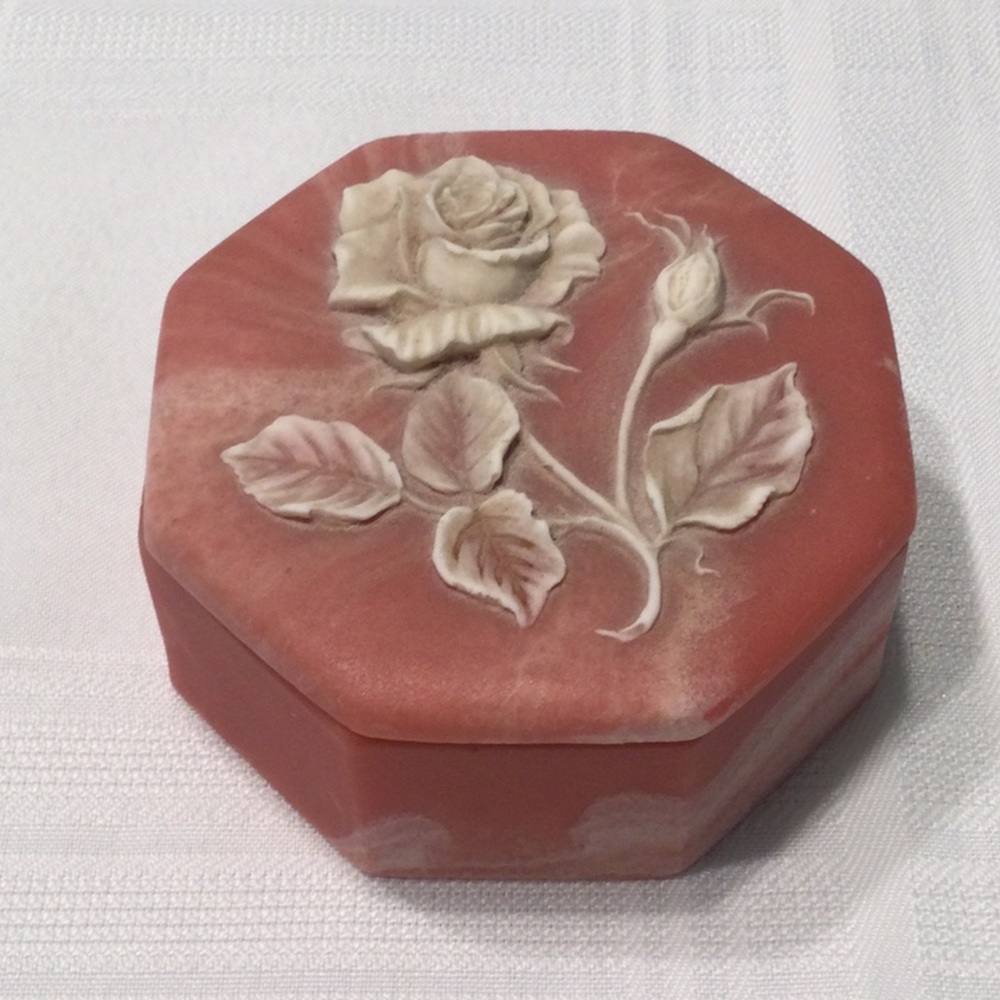 Rose Trinket Box Original Design Vintage 1968